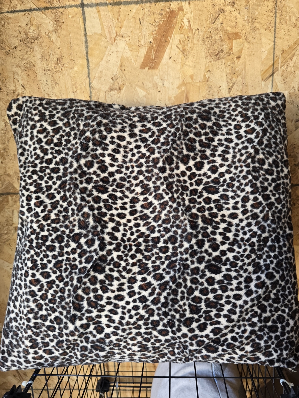 Leopard Print Accent Pillow in Brown and Cream